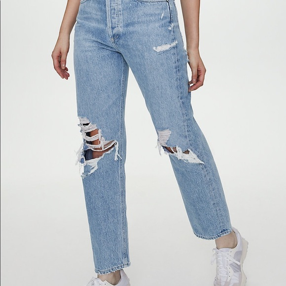 ARITZIA- 90S JEANS DISTRESSED SIZE 25 - Picture 2 of 11